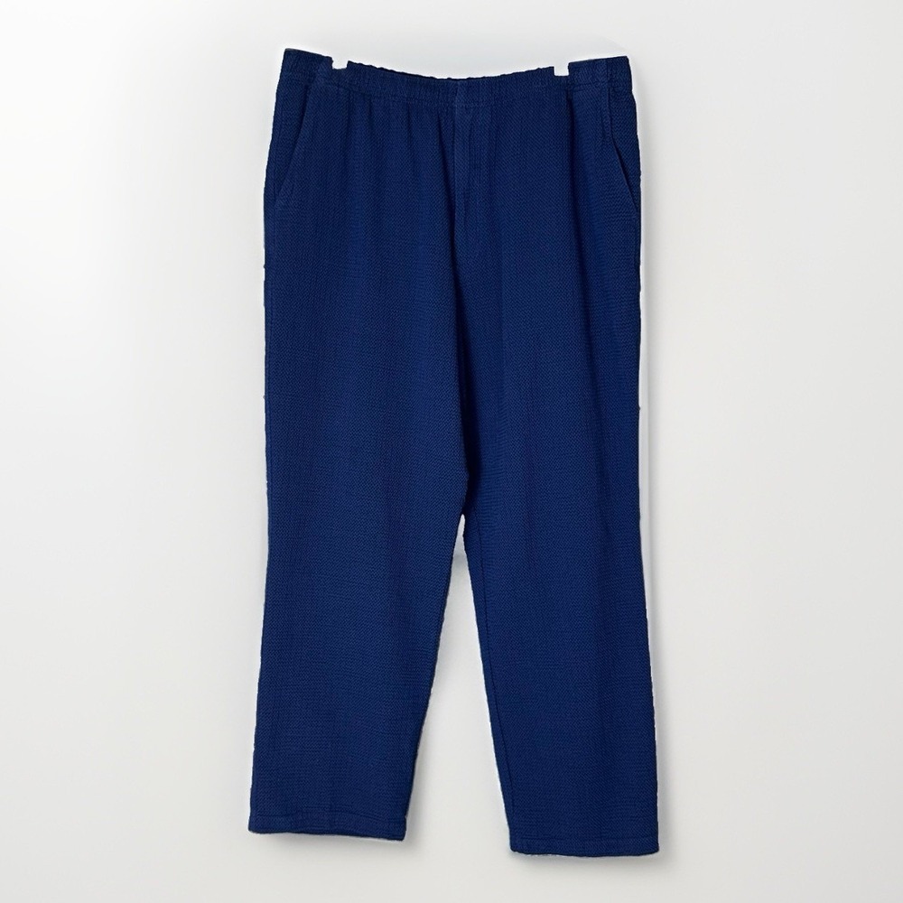 Territory Ahead Pants XL Navy Blue Black Waffle Cotton Elastic Waist Zip Pockets